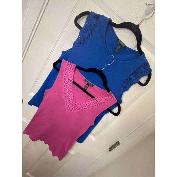 Women’s lot bundle Lauren Ralph Lauren sleeveless tanks size medium - Picture 1 of 11